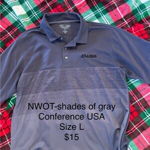 Pebble Beach Shades of Gray Men's Polo Shirt representing Conference USA!